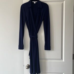 DVF DIANE VON FURSTENBERG Navy Wrap Dress
